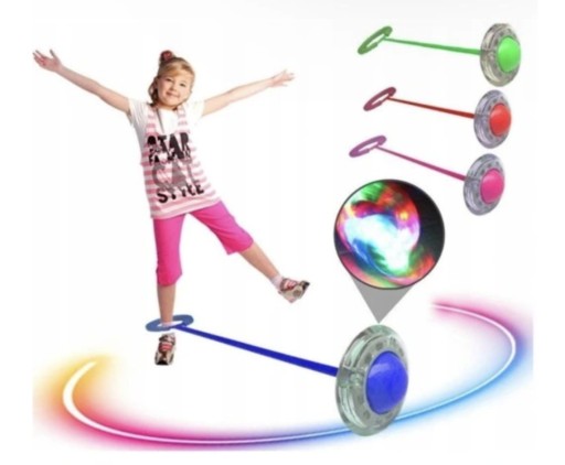 SVIETIACE LED ŠVIHADLO HULA HOP SKIPPER HULAHOP HRAČKA PRE DETI
