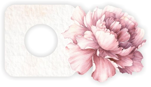 NÁLEPKA na kontaktný spínač PEONIA kvetina pivonka nálepka pre deti