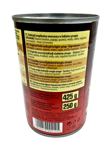Tropický OVOCNÝ KOKTEJL 425g v sirupe LIGHT