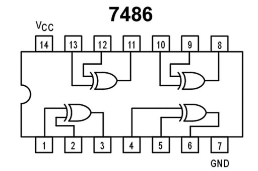 Integrovaný obvod 74HC86 4xEX-OR, SO-14