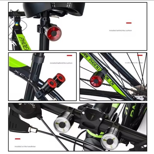 VÝKONNÁ LED LAMPA NA BICYKEL 200lm ZADNÁ KRUHÁ VODOtesná