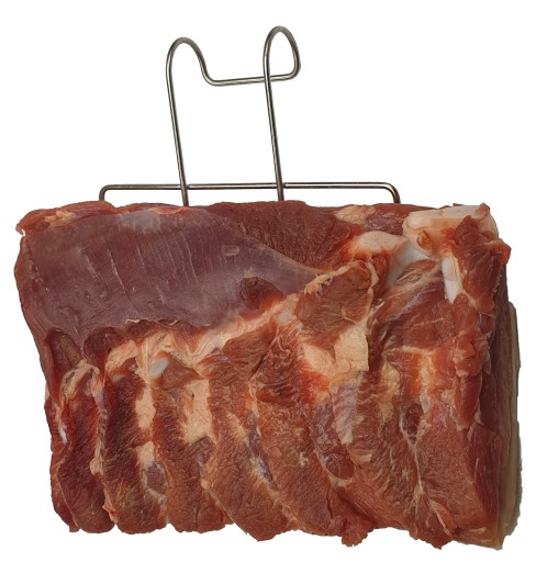 B-304 Veľký udiarenský hák na údenie slaniny, slaninového tuku, filé, silný INOX
