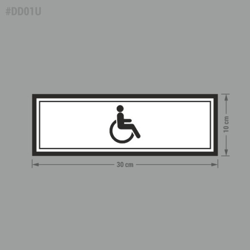 Nálepka na dvere - Pom. pre zdravotne postihnutých ľudí 10x30