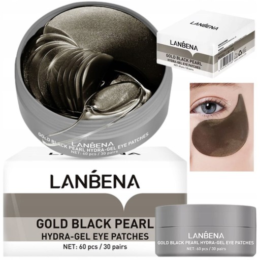 Lanbena Gold Black Pearl hydrogélové náplasti na oči