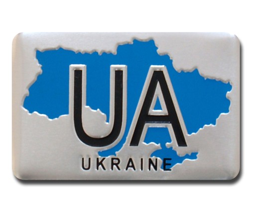 Nálepka Emblém UKRAINE UKRAINE Alu. Krajina vlajky