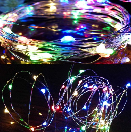 100 LED DRÔTOVÝCH LAMPY SVETLÁ VIANOČNÉHO STROMU SVETLÁ MIKROBATKU