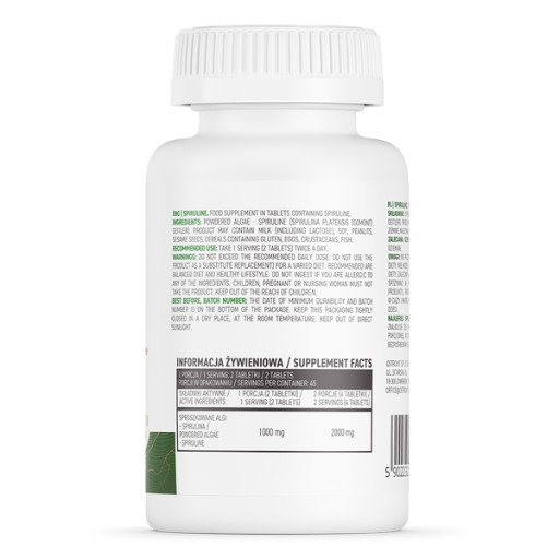 SPIRULINA 90 tabs SUPERFOOD ALGAE 18 aminokyselín