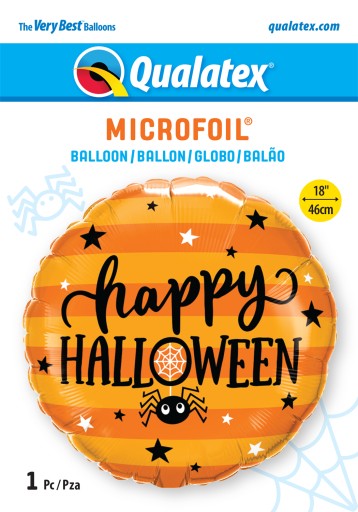 SPIDER Happy Halloween fóliový balón 45 cm na HEL