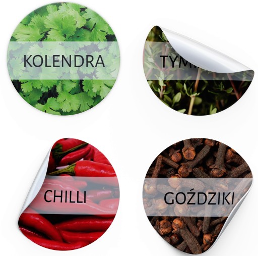 NÁLEPKY Etikety na nádobky SPICES 168 ks v 7