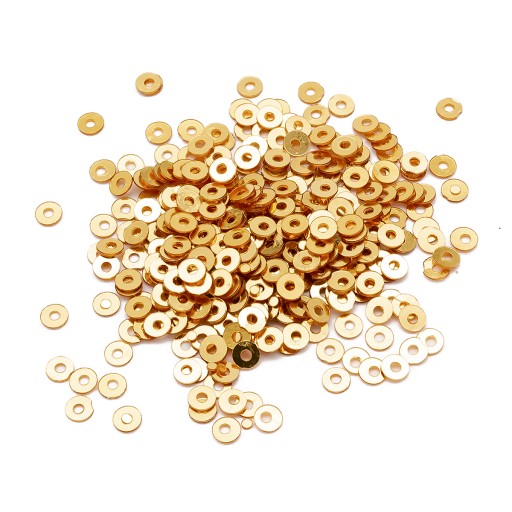 Starožitné metalické indické flitre 3mm 3000ks/10g