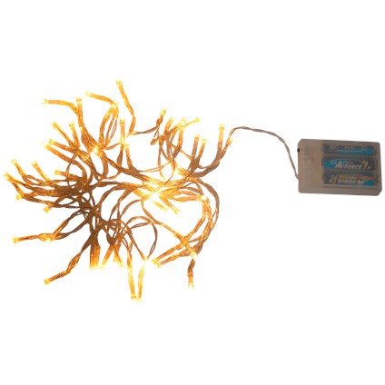 GRUNDIG GIRLANDA LED LAMPY 5M 50 LED DEKORATÍVNE SVETLÁ NA BATÉRIU 3XAA