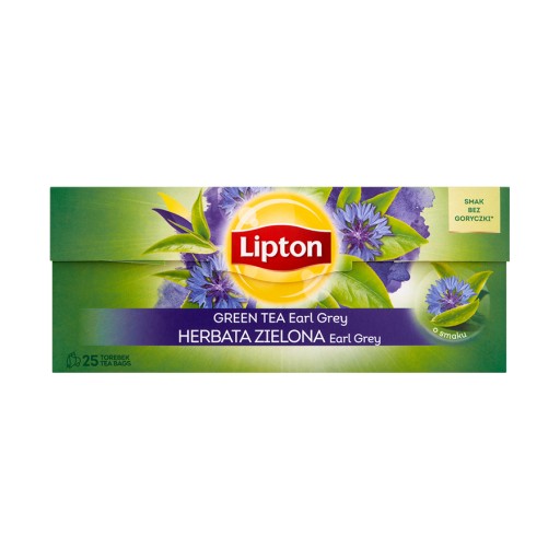 LIPTON zelený čaj EARL GREY 25 VRECOV