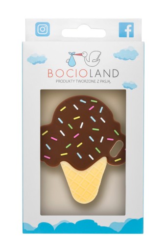 BOCIOLAND Mäkké silikónové hryzátko ĽADOVÁ čokoláda