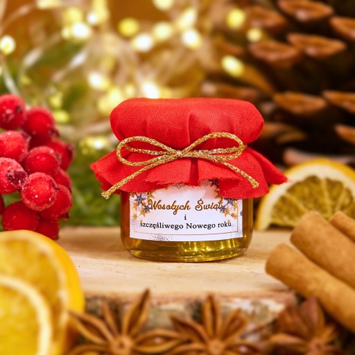 Vďaka Santa Claus vianočný darček med med dóza LOGO