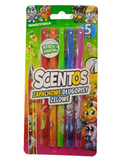 Vonné gélové perá SCENTOS VEGETABLE 5 ks