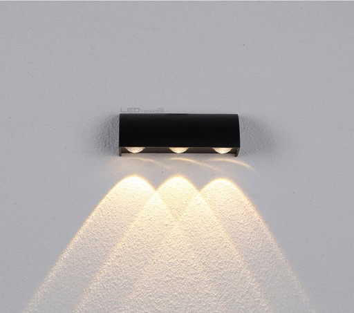 LED fasádne nástenné svietidlo 3W 270lm Vonkajšie záhradné nástenné svietidlo