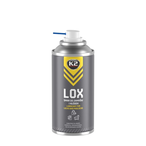 K2 LOX GREASE OLEJ na údržbu ZÁMKOV, VISNÝCH ZÁMKOV, VLOŽIEK, VODÍTEK, PÁNTOV 150ml