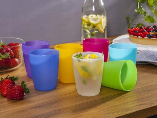 Poháre 300 ml 6 kusov mix farby Weekend Sagad