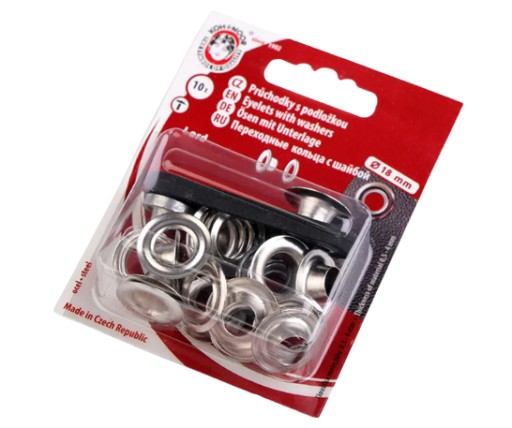 8 mm kožené očká s mini niklovým lisom