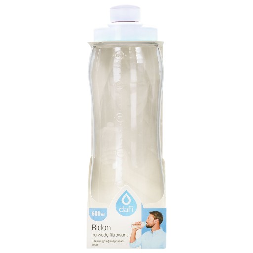 FĽAŠA NA CYKLISTIKU A DO POSILŇOVAČKY DAFI SPORTS VODA FĽAŠA 0,6L - BIELA FARBA
