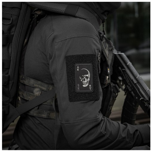 NÁPLATA FACE OF WAR SKULL AS SPADES M-TAC BLACK