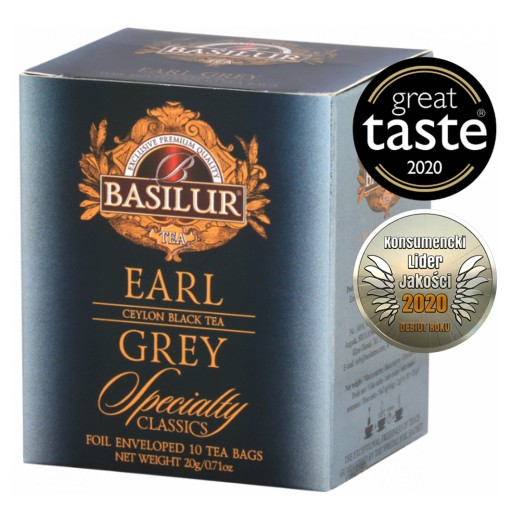 BASILUR Earl Grey - Čierny čaj s bergamotovým olejom, 10 vrecúšok