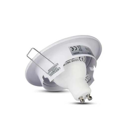 V-TAC GU10 Očko okrúhle pohyblivé biele VT-7227RD-WH