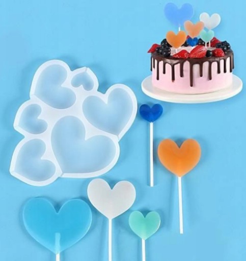 SILIKÓNOVÁ FORMA NA IZOMALT LOLLIES FORMA SRDCE LOLLIES