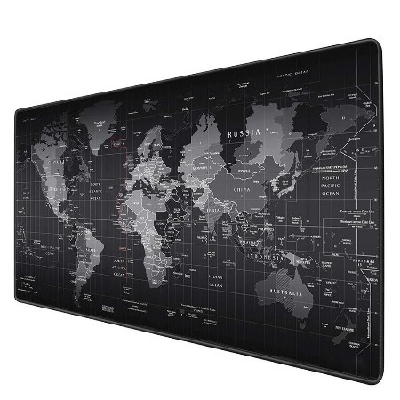 VEĽKÁ PODLOŽKA POD MYŠ 80x30 SVET MAPA KANCELÁRIA