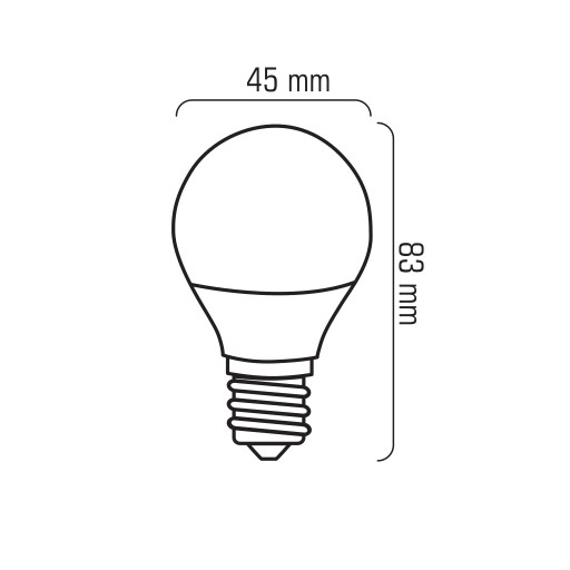 LED žiarovka E27 BALL G45 6W=45W 554lm CCD Úspora energie bez blikania