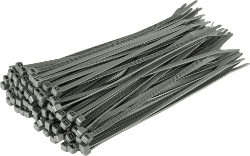 100x ŠEDÉ VIAZACIE KABELNÉ VIAZAKY KABELNÉ VIAZAKY KABELNÉ VIAZAKY 3,6X150mm