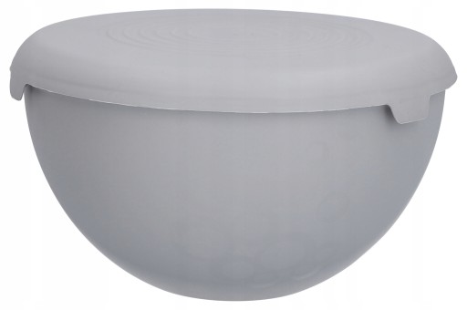 Plastová MISKA s vekom na grilovanie šalátov, chipsov, šedá, veľká, 3l, pevná