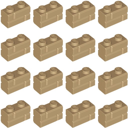 LEGO Brick Brick 1x2 Dark Sand Dark Tan 4646577 98283 - 16ks