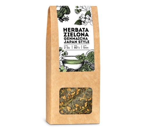 JAPONSKÝ zelený čaj GENMAICHA, pražená ryža, 50g