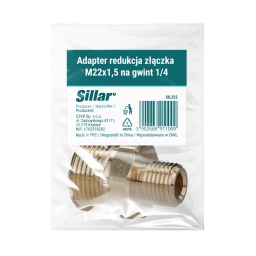 Adaptér Redukcia Redukčný konektor pre Karcher Kranzle Závit M22 1/4 OUT