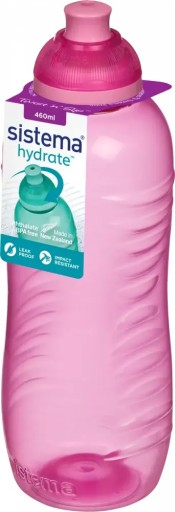 Fľaša Fľaša na vodu 460 ml Squeeze Twist 'n' Sip SISTEMA mix farieb