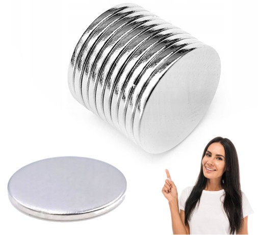 Neodymový magnet 10x1 mm 10ks okrúhlych silných silných neodymových magnetov