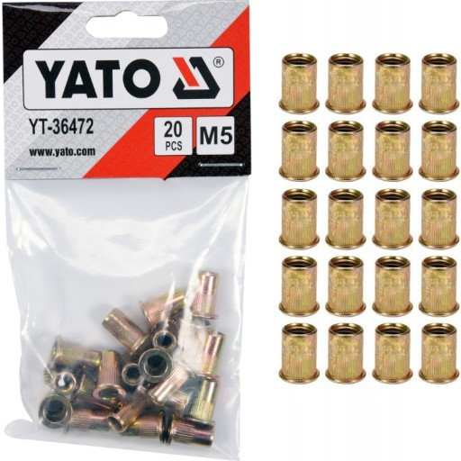 YATO OCEĽOVÁ NITOVACIA MATICA M5 20 ks.