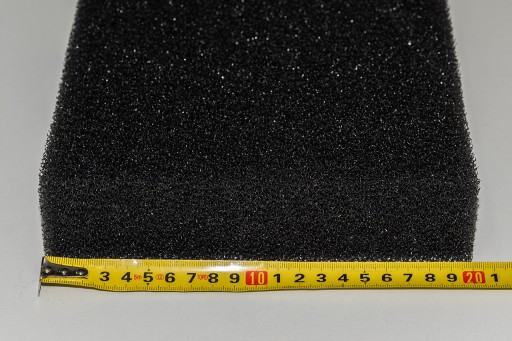 Špongiová vložka do filtra 20x20x5cm PPI 20 čierna