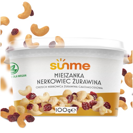 Zmes kešu a brusníc celý hrnček 100g