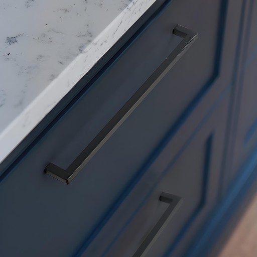ÚCHYTKA NA NÁBYTOK KUCHYŇSKÉ SKRINÍKY KOMODY NA NÁBYTOK, MAT ČIERNA 225 MM