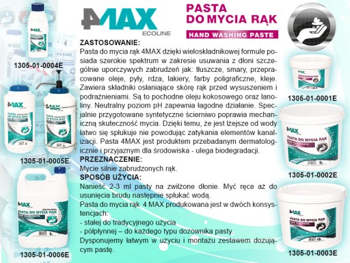 POLOTEKUTÁ PASTA NA UMÝVANIE RÚK 4MAX 500ml BRÚS