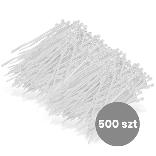 500x sťahovacie pásky Káblové pásky Zipsy 2,5 x 100 mm Silné UV sťahovacie pásky