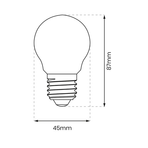E27 LED ŽIAROVKA 1,5W ST45 TEPLÉ VLÁKNO DO DOMOV A DIEVČAT