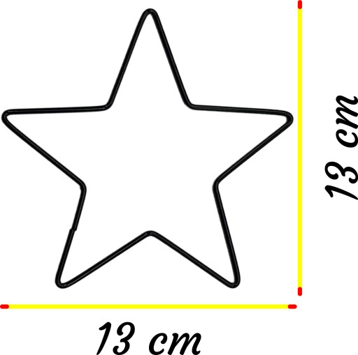 Kovová obruč na lapač snov BLACK STAR 13 cm
