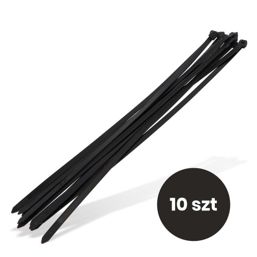 10x sťahovacie pásky Káblové pásky Zipsy 8,8 x 550 mm Silné UV sťahovacie pásky