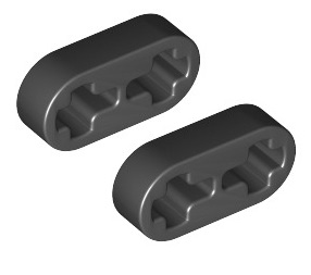 LEGO Flat Beam 1x2 čierna (41677/44862/6338428)