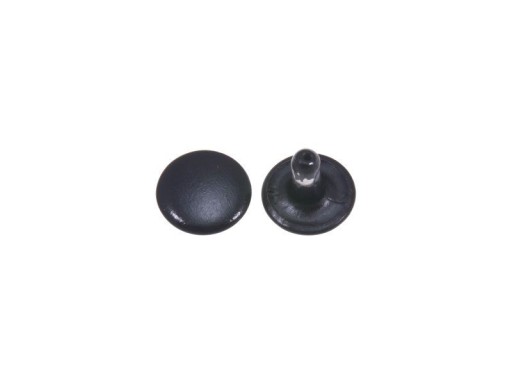 Obojstranné kožené nity, matná čierna 8x6 mm, 50 ks