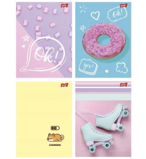 NOTEBOOK A4 32K GRID PASTEL UNIPAP WZ 2