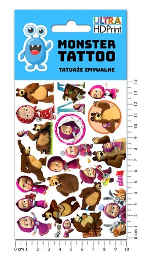 UMÝVACIE TETOVANIE PRE DETI MAŠA A MEDVEĎ ORIGINÁLNE DIZAJNY